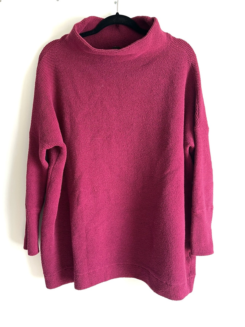 Free People Ottoman Slouchy Berry Tunic Sweater Size Medium